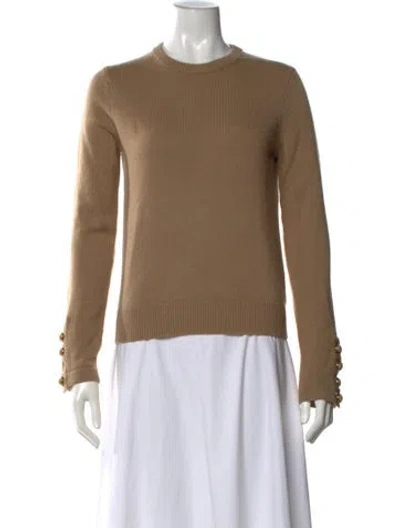 Pre-owned Michael Kors Cashmere Crew Neck Sweater In Brown