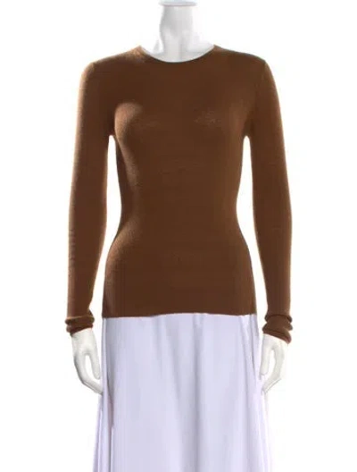 Pre-owned Michael Kors Cashmere Crew Neck Sweater In Brown