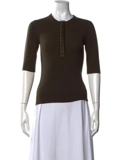 Pre-owned Michael Kors Cashmere Crew Neck Sweater In Brown