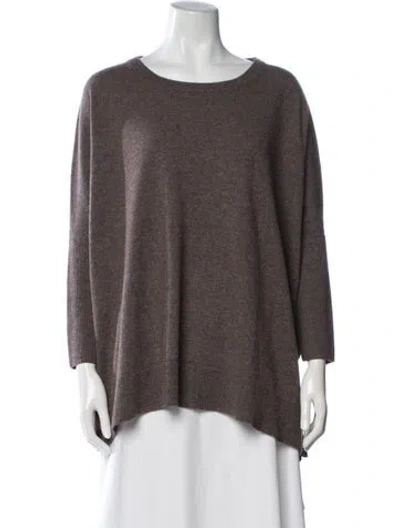 Pre-owned Michael Kors Cashmere Crew Neck Sweater In Brown