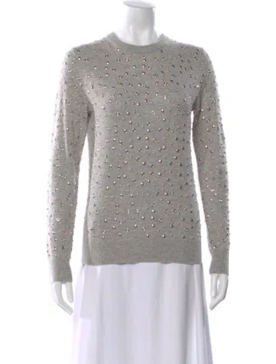 Pre-owned Michael Kors Cashmere Crew Neck Sweater In Gray