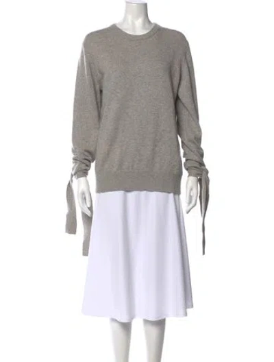 Pre-owned Michael Kors Cashmere Crew Neck Sweater In Gray