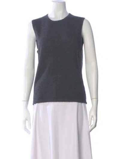 Pre-owned Michael Kors Cashmere Crew Neck Sweater In Gray