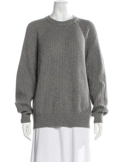 Pre-owned Michael Kors Cashmere Crew Neck Sweater In Gray