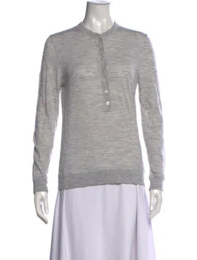 Pre-owned Michael Kors Cashmere Crew Neck Sweater In Gray