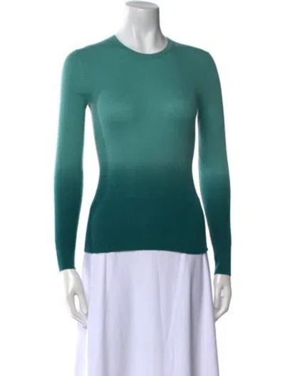 Pre-owned Michael Kors Cashmere Crew Neck Sweater In Green