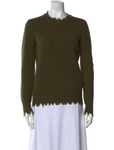 Pre-owned Michael Kors Cashmere Crew Neck Sweater In Green