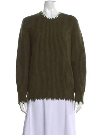 Pre-owned Michael Kors Cashmere Crew Neck Sweater In Green