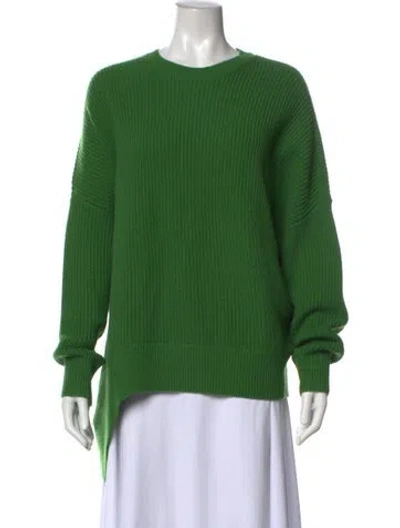 Pre-owned Michael Kors Cashmere Crew Neck Sweater In Green