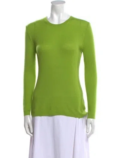 Pre-owned Michael Kors Cashmere Crew Neck Sweater In Green