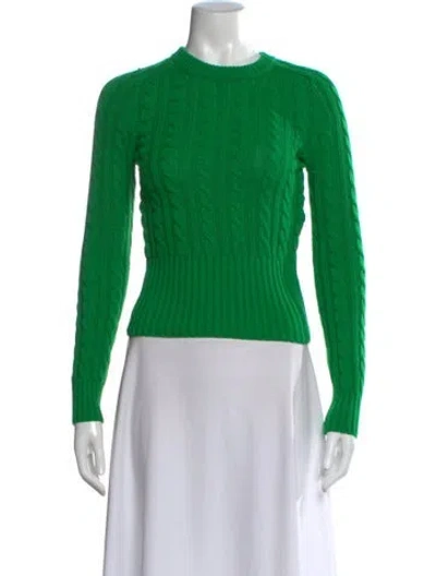 Pre-owned Michael Kors Cashmere Crew Neck Sweater In Green