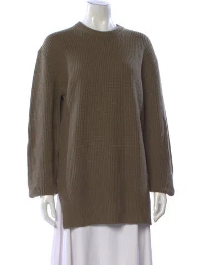 Pre-owned Michael Kors Cashmere Crew Neck Sweater In Green