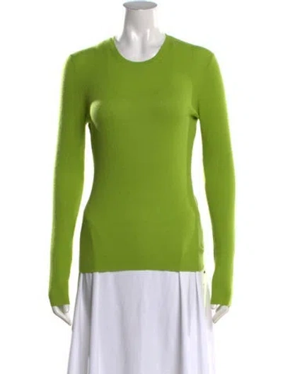 Pre-owned Michael Kors Cashmere Crew Neck Sweater In Green