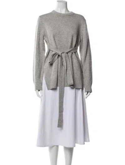 Pre-owned Michael Kors Cashmere Crew Neck Sweater In Grey