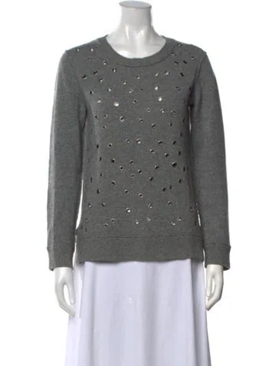 Pre-owned Michael Kors Cashmere Crew Neck Sweater In Grey
