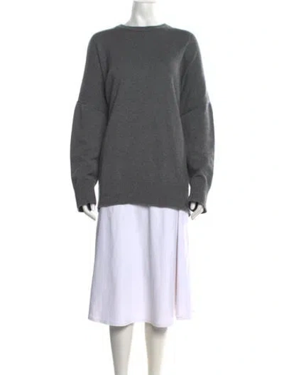 Pre-owned Michael Kors Cashmere Crew Neck Sweater In Grey