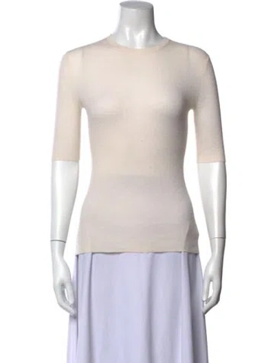 Pre-owned Michael Kors Cashmere Crew Neck Sweater In Neutrals