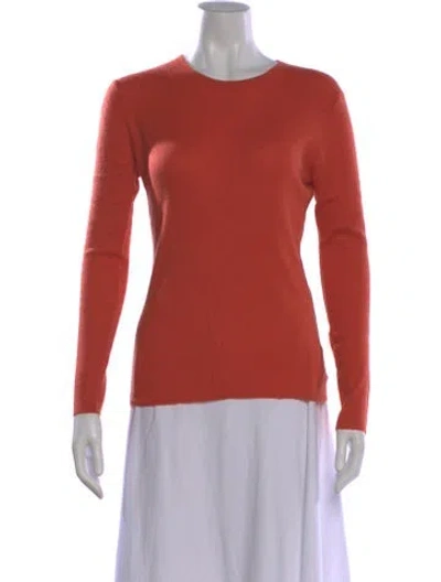 Pre-owned Michael Kors Cashmere Crew Neck Sweater In Orange