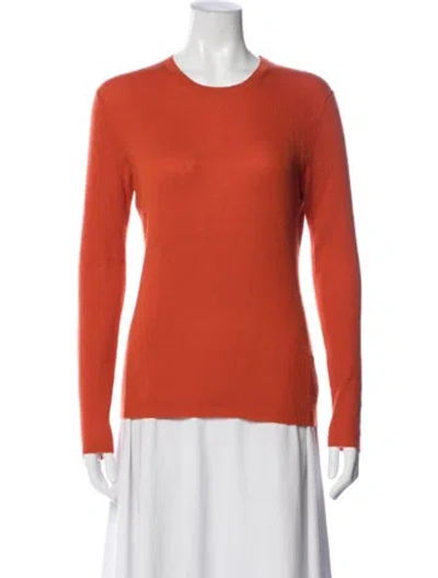 Pre-owned Michael Kors Cashmere Crew Neck Sweater In Orange