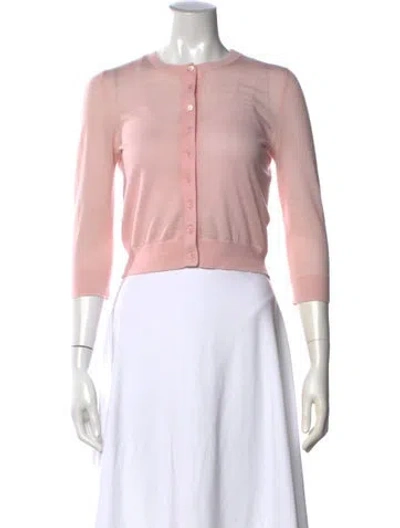 Pre-owned Michael Kors Cashmere Crew Neck Sweater In Pink