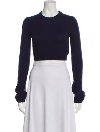 Pre-owned Michael Kors Cashmere Crew Neck Sweater In Purple