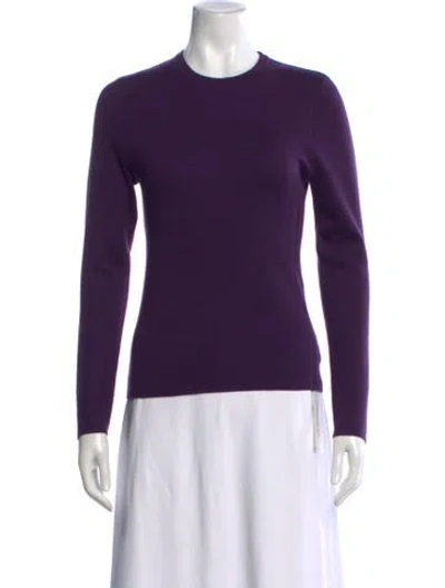 Pre-owned Michael Kors Cashmere Crew Neck Sweater In Purple