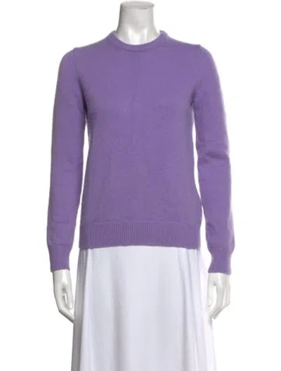 Pre-owned Michael Kors Cashmere Crew Neck Sweater In Purple