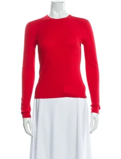 Pre-owned Michael Kors Cashmere Crew Neck Sweater In Red