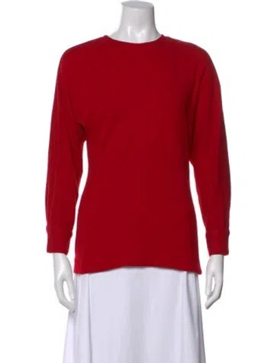 Pre-owned Michael Kors Cashmere Crew Neck Sweater In Red
