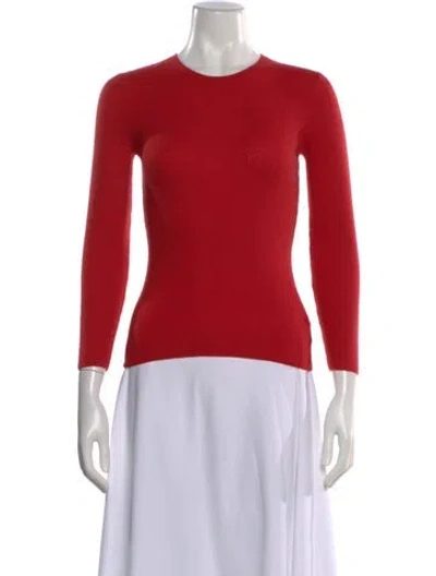 Pre-owned Michael Kors Cashmere Crew Neck Sweater In Red