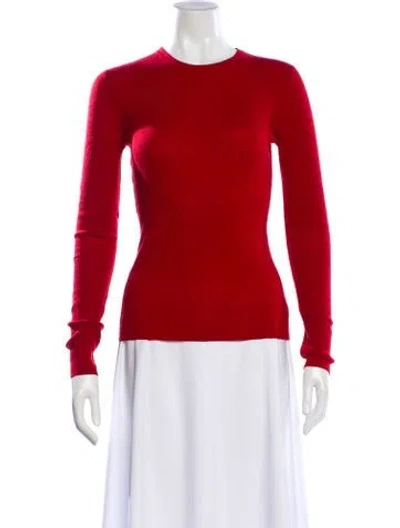 Pre-owned Michael Kors Cashmere Crew Neck Sweater In Red
