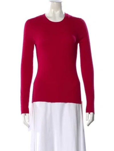 Pre-owned Michael Kors Cashmere Crew Neck Sweater In Red
