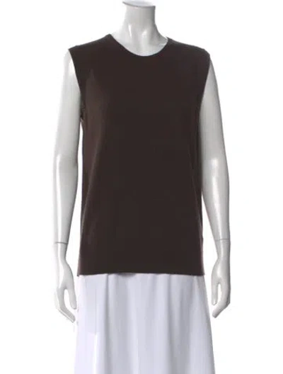 Pre-owned Michael Kors Cashmere Crew Neck Sweater W/ Tags In Brown