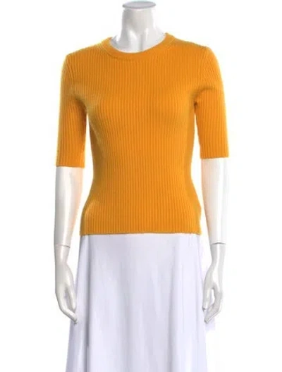 Pre-owned Michael Kors Cashmere Crew Neck Sweater In Yellow