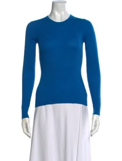 Pre-owned Michael Kors Cashmere Crew Neck Top In Blue