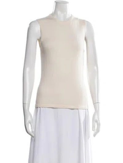 Pre-owned Michael Kors Cashmere Crew Neck Top In Neutral