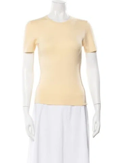 Pre-owned Michael Kors Cashmere Crew Neck T-shirt W/ Tags In Neutral