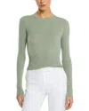 Michael Kors Hutton Ribbed Cashmere Pullover In Green