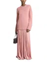 Michael Kors Cashmere Crewneck Tunic Sweater In Pink