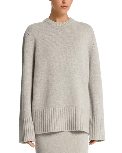 Michael Kors Cashmere Crewneck Tunic Sweater In Perl Melange