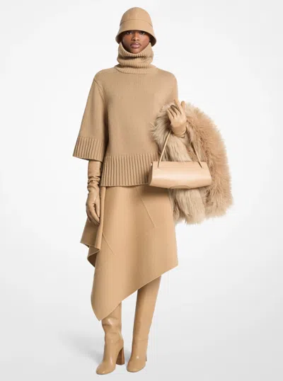 Michael Kors Cashmere Funnel-neck Sweater In Natural In Neutral