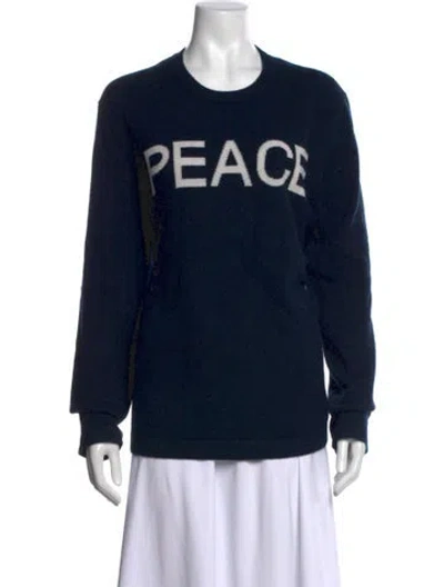Pre-owned Michael Kors Cashmere Graphic Print Sweater In Black