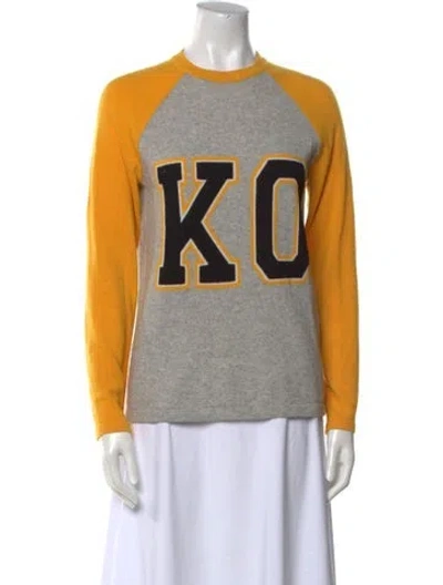 Pre-owned Michael Kors Cashmere Graphic Print Sweater In Multi