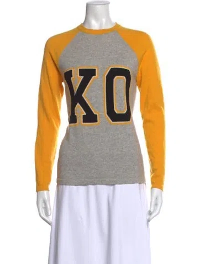 Pre-owned Michael Kors Cashmere Graphic Print Sweater In Multi