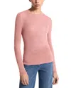 Michael Kors Cashmere Hutton Rib Top In Pink