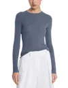 Michael Kors Cashmere Hutton Rib Top In Blue