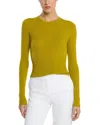 Michael Kors Hutton Ribbed Cashmere Pullover In Moss