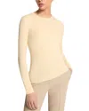 Michael Kors Rib Knit Cashmere Top In Parchment