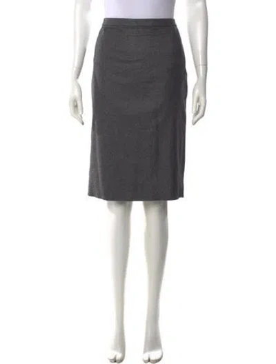 Pre-owned Michael Kors Cashmere Knee-length Skirt In Grey
