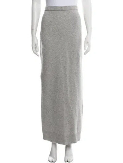 Pre-owned Michael Kors Cashmere Long Skirt In Gray